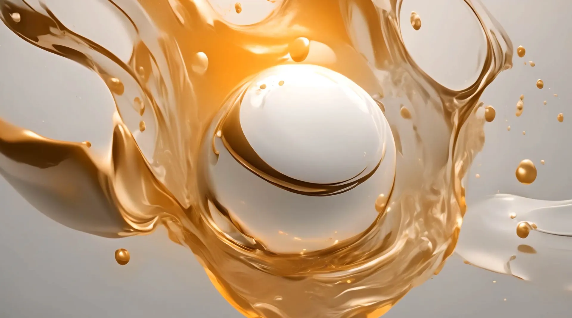 Gilded Swirls Abstract Fluid Motion Video